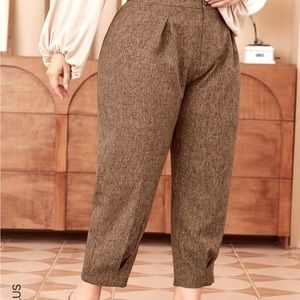 Plus Fold Pleated Carrot Pants 18